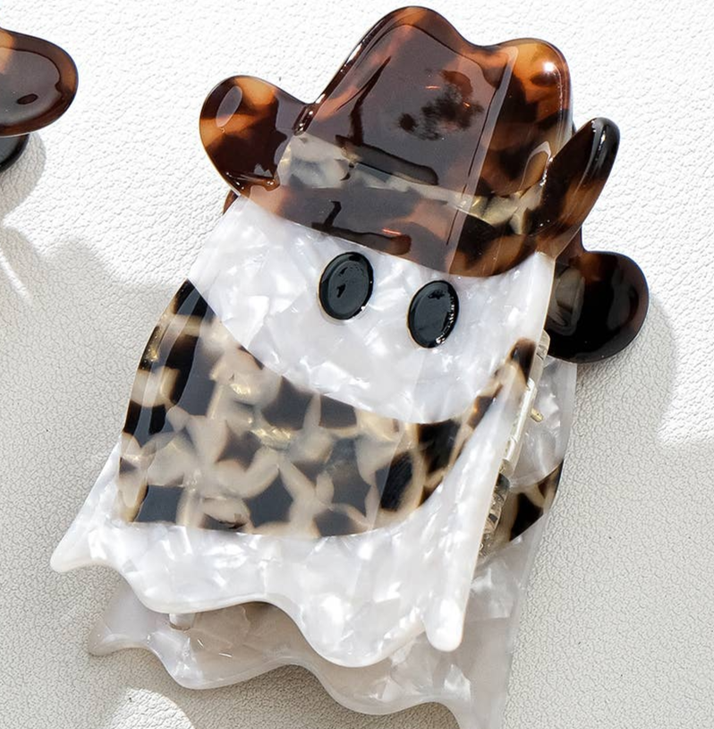 Cowboy Ghost Halloween Claw Clip